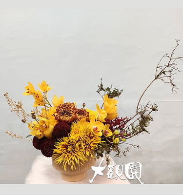 精緻盆花 祝賀盆花 喜慶桌上花